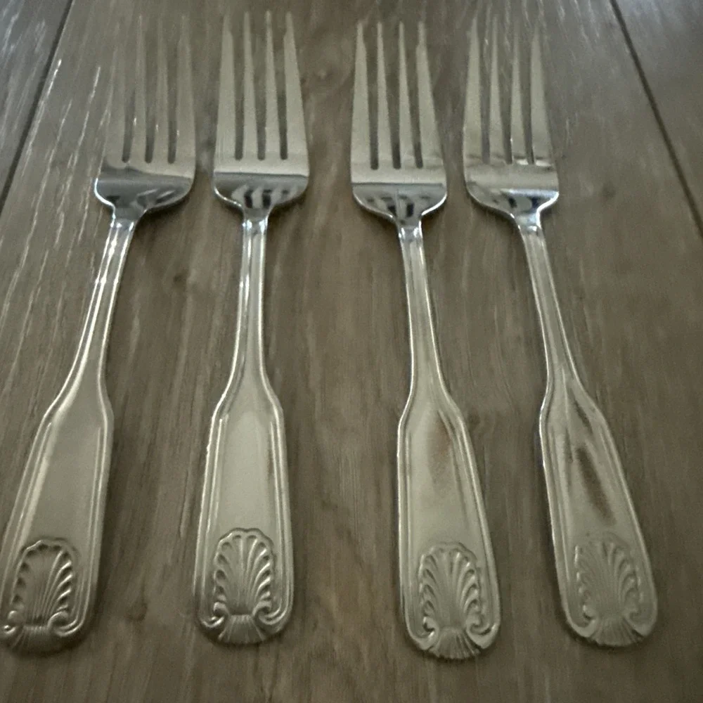 Update Stainless‎ Shelley Shell pattern Salad Forks Set Of 4